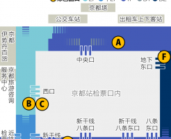 京都站绿色窗口位置图