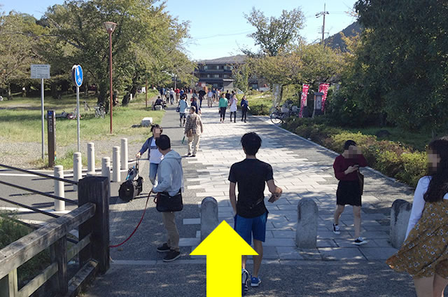 渡月橋から阪急嵐山駅までの行き方道順06