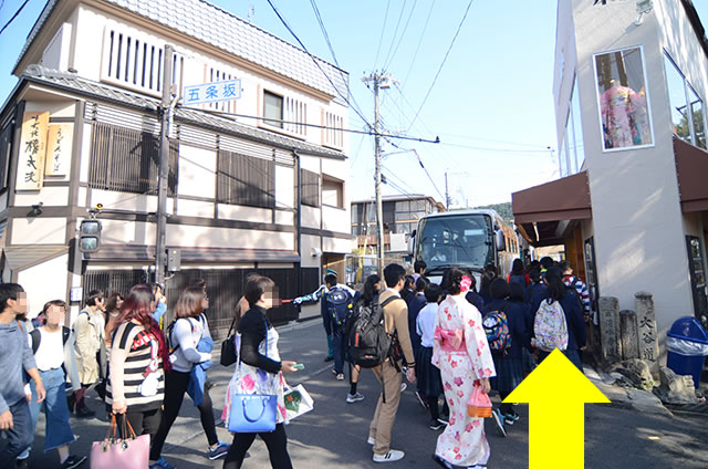 JR京都站到清水寺最快路线实景示意图08