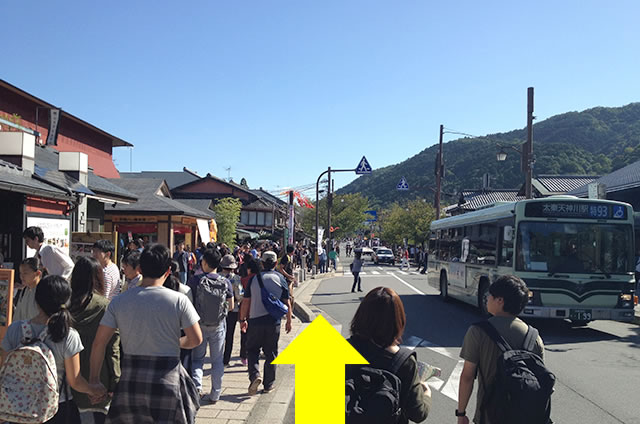 JR嵯峨嵐山駅から嵐山への道順12