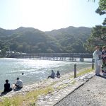 京都嵐山（渡月橋）のテレビでよく見る風景