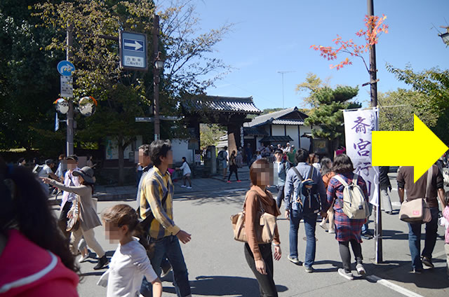 JR嵯峨嵐山駅から竹林の道を通って野宮神社への行き方道順01