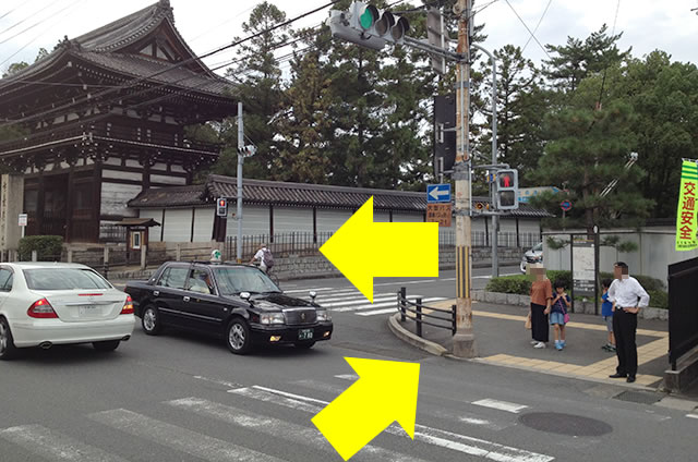 京福（嵐電）太秦広隆寺駅から東映太秦映画村への行き方道順01