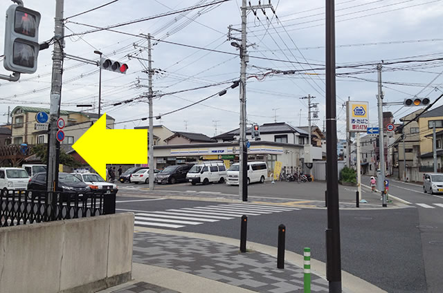 京福（嵐電）太秦広隆寺駅から東映太秦映画村への行き方道順04