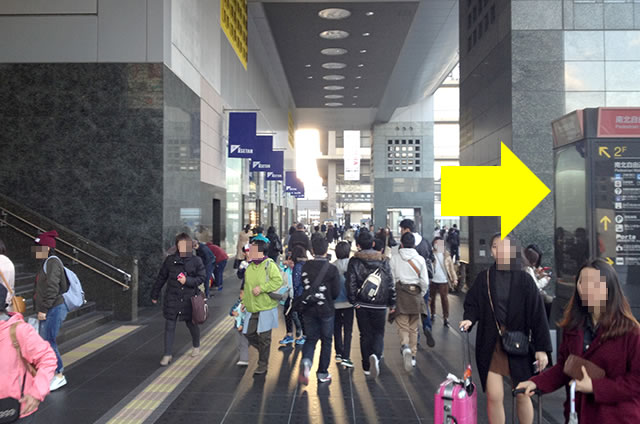 JR京都駅から徒歩1分45秒の穴場コインロッカーまでの行き方道順05
