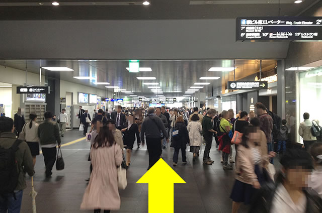 京都駅直結の京都らしいランチ・抹茶甘味処「中村藤吉」への写真付行き方道順08