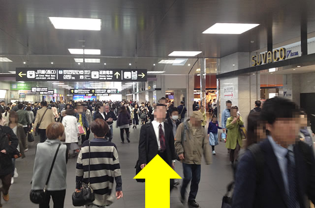 京都駅直結の京都らしいランチ・抹茶甘味処「中村藤吉」への写真付行き方道順09