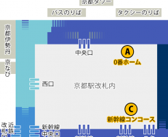 JR京都駅の喫煙所map